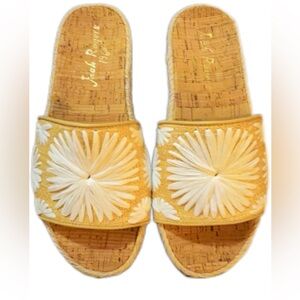 NWOT or Box.Jack Rogers Bettina Raffia Woven Slides.